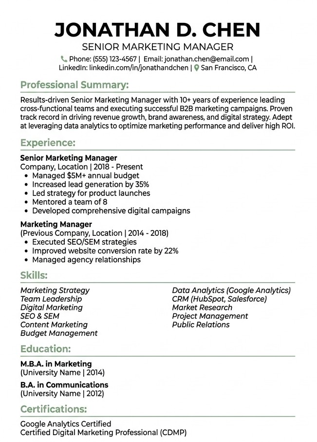 AI Resume Builder Template 1